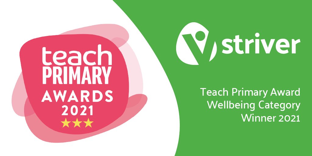 2SimpleSoftware's tweet photo. We created Striver to improve pupils’ physical and mental wellbeing, so we’re jumping for joy to announce that it won 3 stars in the @TeachPrimary  Awards Wellbeing category. Learn about the package that puts PE and wellbeing in one place >> https://t.co/ExfrHJT7Wq  🤸😃 https://t.co/exYA7Pawcx