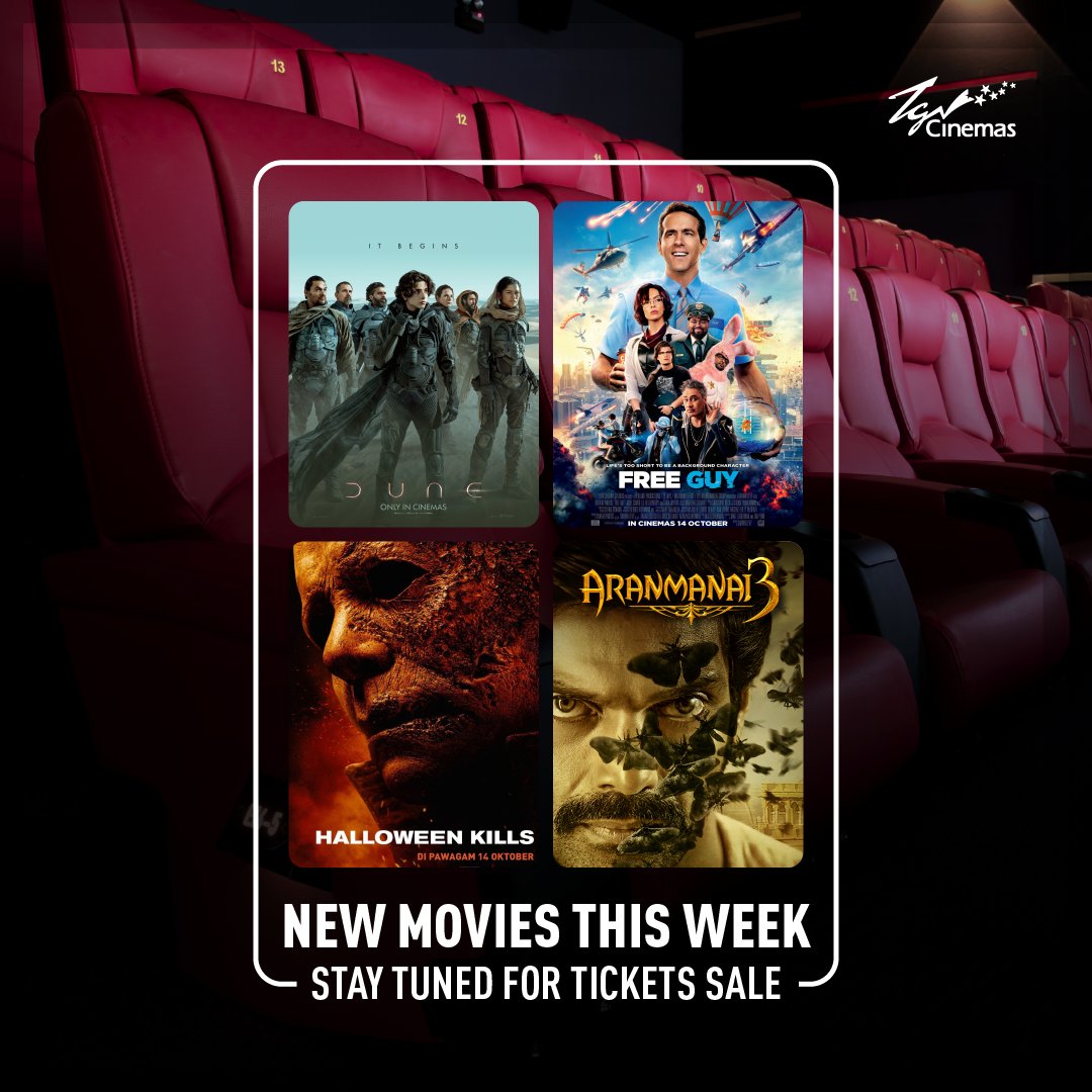 TGVCinemas's tweet photo. Hmmm, nak tonton filem apa ye minggu ni?
Apa kata tengok semua!π
#TontondiTGV #TGVisBack #MoreThanJustMovies https://t.co/P889UESpX0
