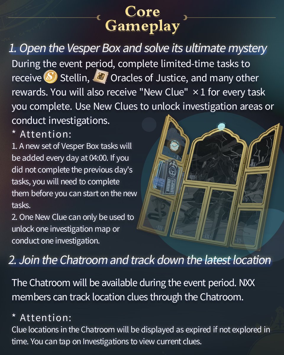 TearsofThemisEN's tweet photo. ✦Symphony of the Night - Event Preview✦

At midnight, a splendid symphony has already begun.
Accept this contract and set the stage for a journey through mysterious urban legends...

Complete the event to earn S-Chip ×800, "Witch's Gift" badge, and other rewards

#TearsOfThemis https://t.co/uAeYVbg1uI