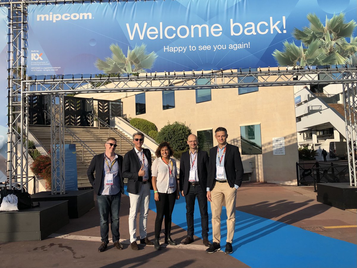 So happy to be part of this #MIPCOM21!

Please let us introduce our dream team (from left to right):

Samuel Thompson, Frederic Rossignol, Cathy Hamad, Pierre Hergaut &amp; Eric Lentulo

Come say hi @UniFrance, stand R7.E2, from October 11th to October 14th