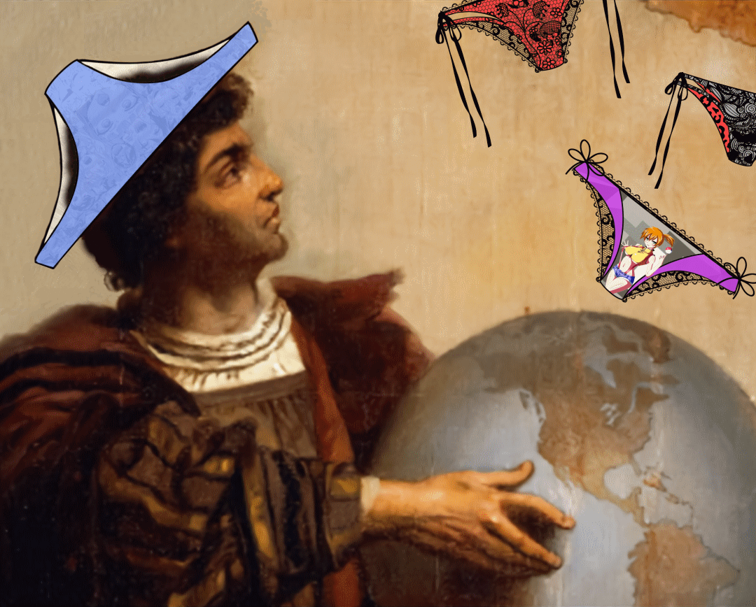 PantyRaid8's tweet photo. Even Columbus was part of the PANTY RAID!⛵️
Be like Columbus! Discovered the sexiest &amp; Funniest NFT on Opensea!🌊

Join our Discord - https://t.co/XfaC0UoKZN
and discover an amazing community to hang with!

Start minting @ https://t.co/a3gN2GgBCZ 🎨
#NFT #NFTMARKET #OpenSeaNFT https://t.co/mFagVpLR3A