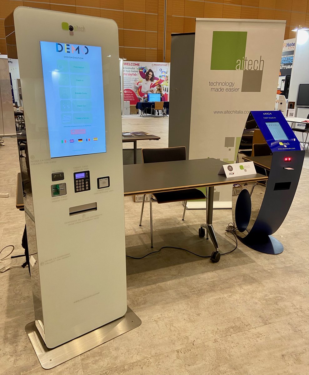 aitechitalia's tweet image. LIVE! #Rimini Aitech S.r.l. DESK71. Nuove soluzioni per Ospitalità #eKey24 #eAX24 #eWelcome24 … Vi aspettiamo! #hospitalityday #hospitalityday2021 #selfservice #selfcheckout #selfcheckin