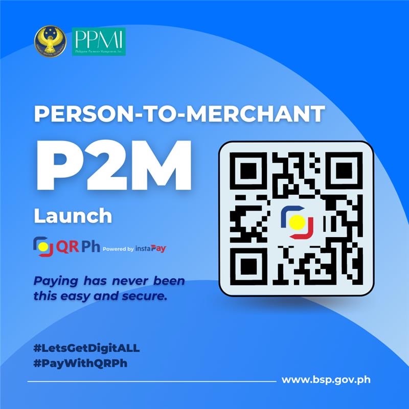 Today, the Philippines marks the full launch of QR Ph P2M stream.
 
It is a joint initiative between the BSP and Philippine Payments Management, Inc., and marks another milestone in the country’s journey towards a cash-lite economy.

Tune in at 3:30 pm.
fb.com/BangkoSentraln…