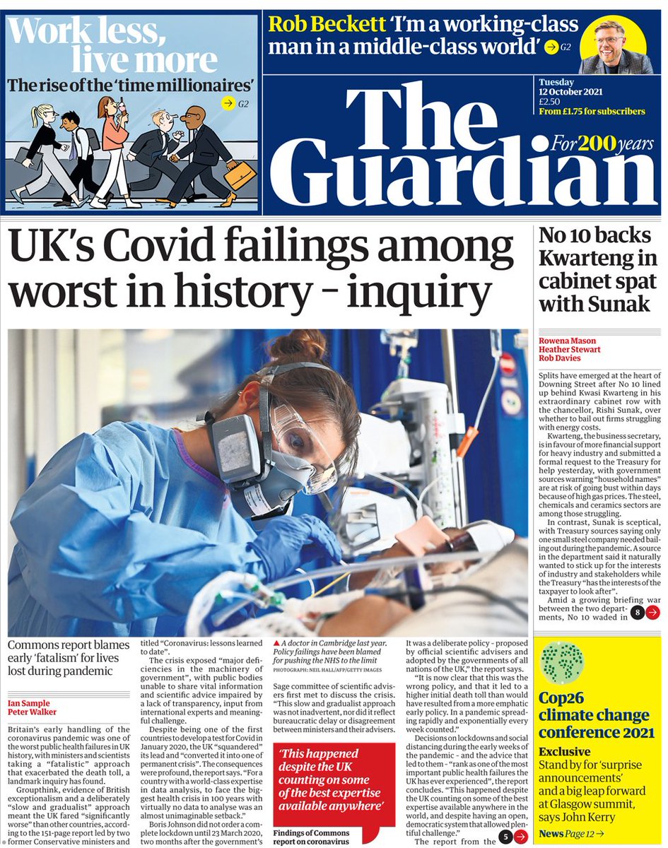 HackneyAbbott's tweet photo. Two cross-party committees unanimously condemn the government's response to the pandemic. Tens of thousands died unnecessarily as the PM said 'we should just take it on the chin.' A failure to learn from other countries and failure to care for our own citizens. Worst in history. https://t.co/m2QkQHUT7w