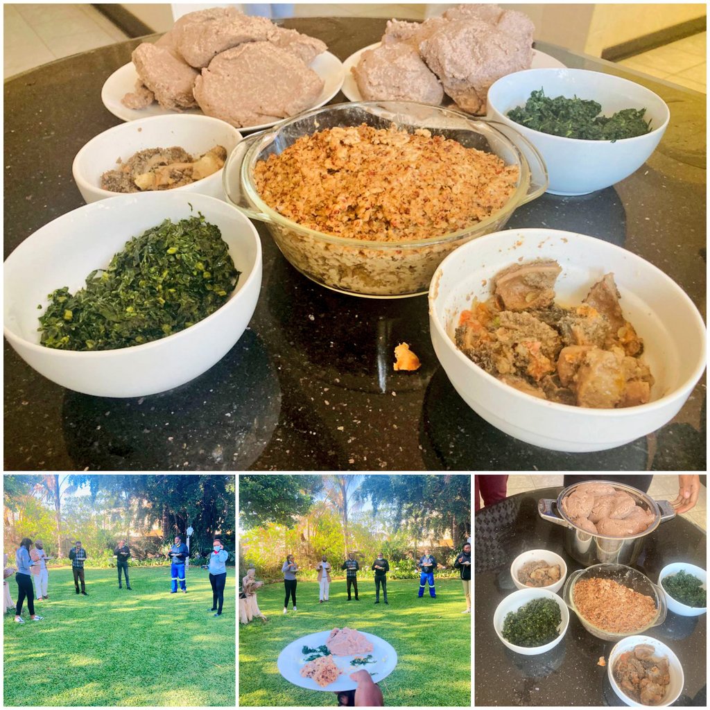 It's Welthungerhilfe Week and our team is embracing traditional foods made with ingredients produced through climate sensitive approaches like Pfumvudza. The Bulawayo office kicked off celebrations yesterday with a lovely spread. #KlimakrisemachtHunger