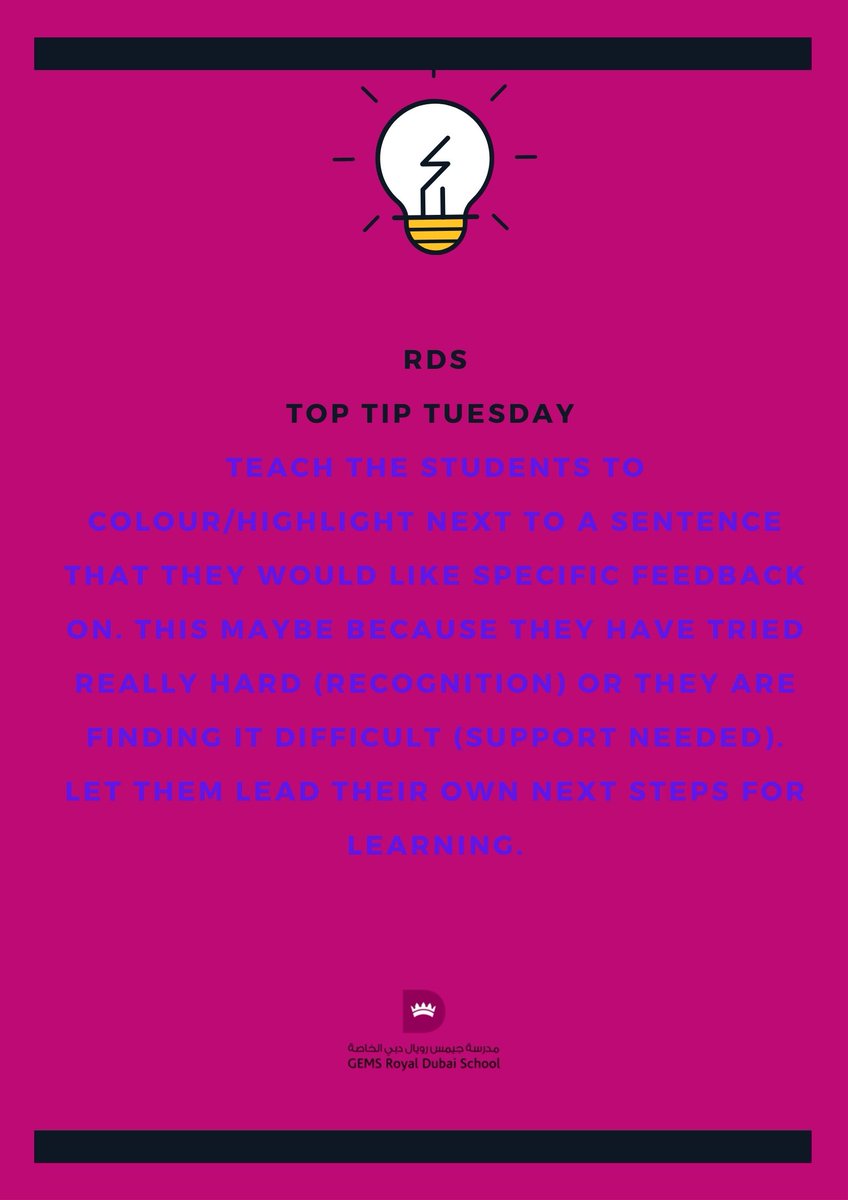 rds_tl's tweet photo. Edited Top Tip Tuesday 👑 we have uplevelled our top tip based on some feedback in purple pen 🖊️ #reflectivelearners #precision @HPLedu - 'it's okay to make mistakes - that's how you learn' 💡😁 https://t.co/hwq7J5rQR5