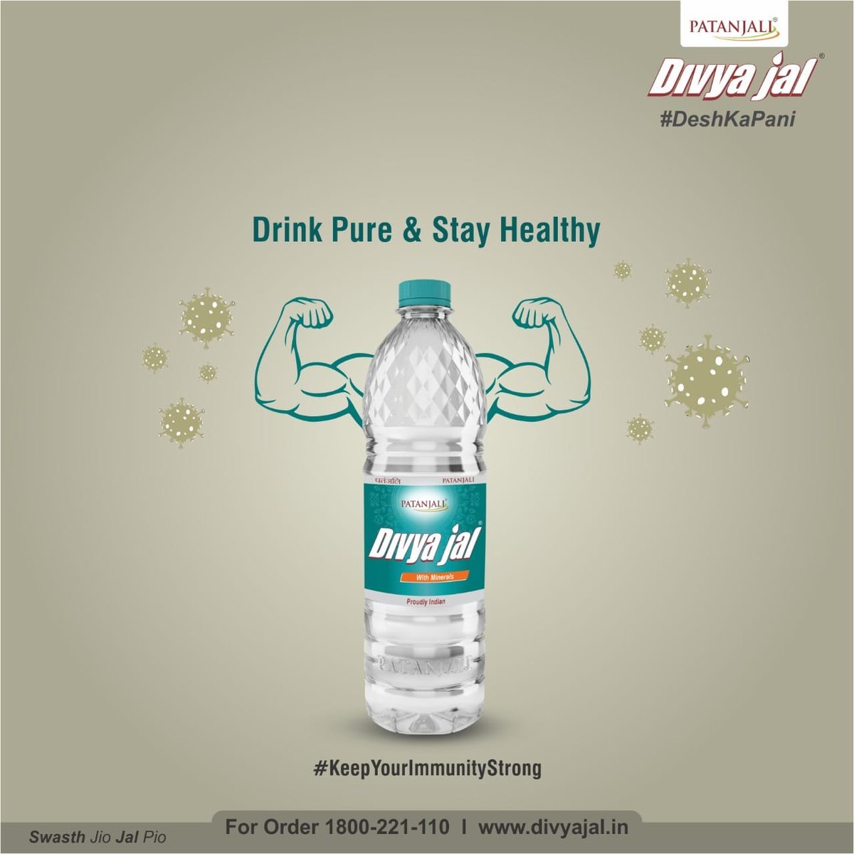 DivyaJal's tweet photo. Drink Pure & Stay Healthy
#KeepYourImmunitystrong #StayHealthy
#DivyaJal #DeshkaPaani #PatanjaliProducts
#stayhydrated #Staystrong #Staysafe
#SwasthjioJalpio #PurityInEveryDrop
#packageddrinkingwater #richinminerals https://t.co/QNnoudBTJG