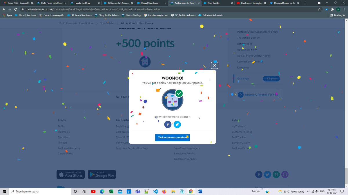 deepan_deepzz's tweet photo. Just earned the Flow Builder badge on @Trailhead and you should too! https://t.co/iahGjeW68T 

#AWT #aintiramwebtech  #Salesforce #TrailblazerCommunity #Salesforceohana #SalesforceEnthusiast #ROADTORANGER #Trailhead #TrailheadQuests  #TrailheadRanger https://t.co/imR5JFDACL