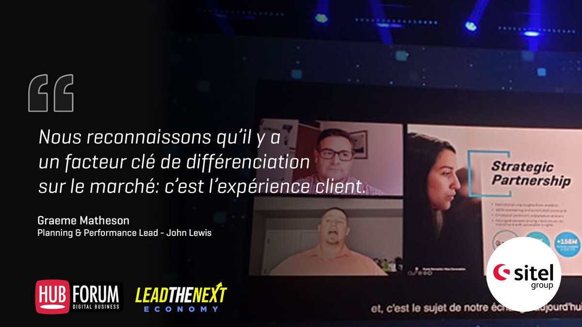 foundever_fr's tweet image. Graeme Matheson de @JohnLewisRetail reconnait que l&apos;expérience client est un facteur de différenciation clé sur le marché.
#Hubforum2021 #LeadEconomy
 #ExperienceClient #Data