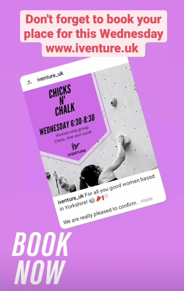 Iventure_uk's tweet photo. A women's only climbing group, where we can teach you with quilified instructors. We will support and encourage you in a supportive environment.
Book your place https://t.co/OnzJSTejnL https://t.co/RQaucTGxhA