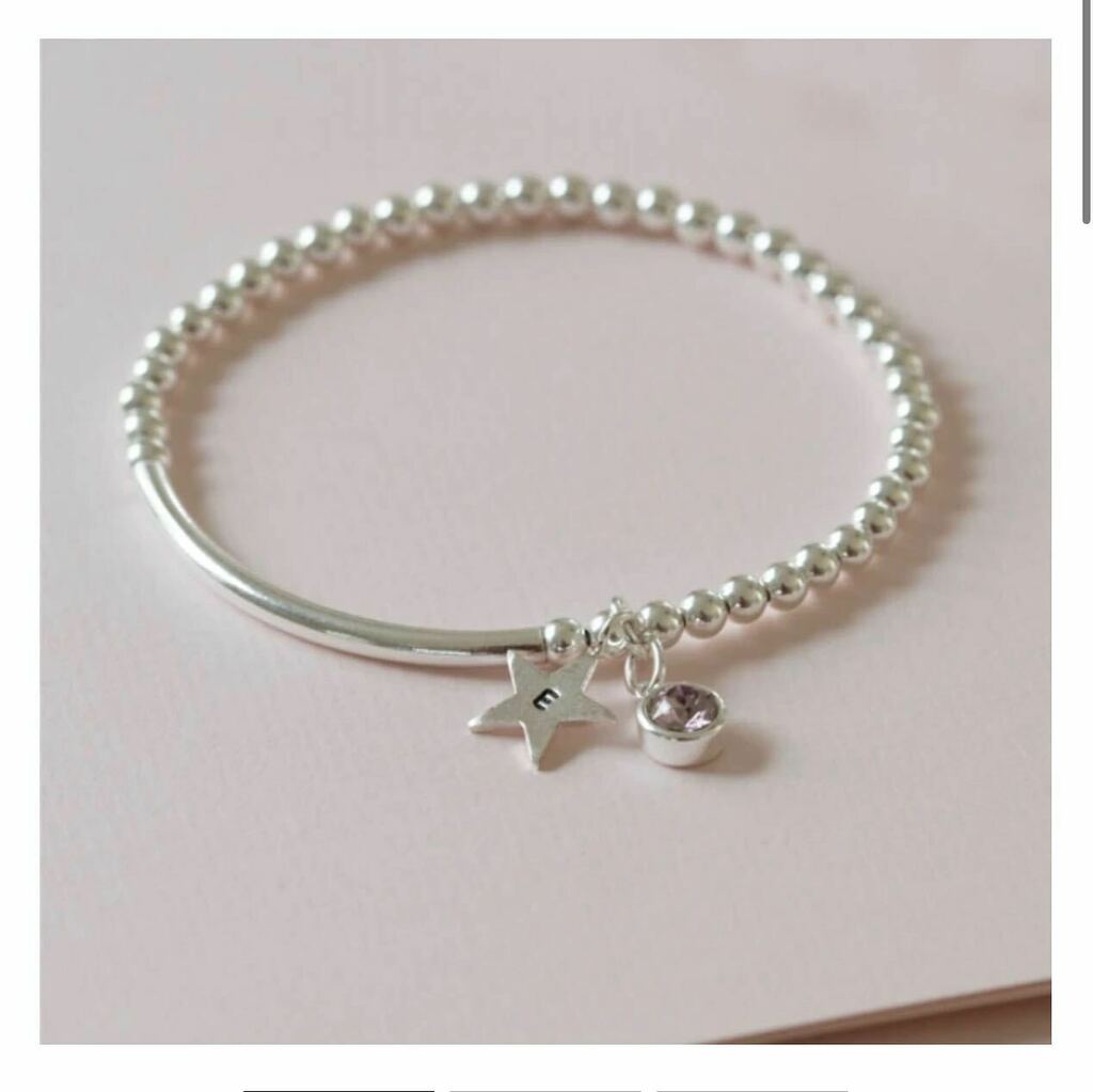 and_lavish's tweet photo. ⁣Sterling silver bracelet with birth stone. ⠀
This can be personalised with initials.⠀

#birthstone⠀
#personalisedjewellery⠀
#personalisedgifts https://t.co/tYPWlXtWe1