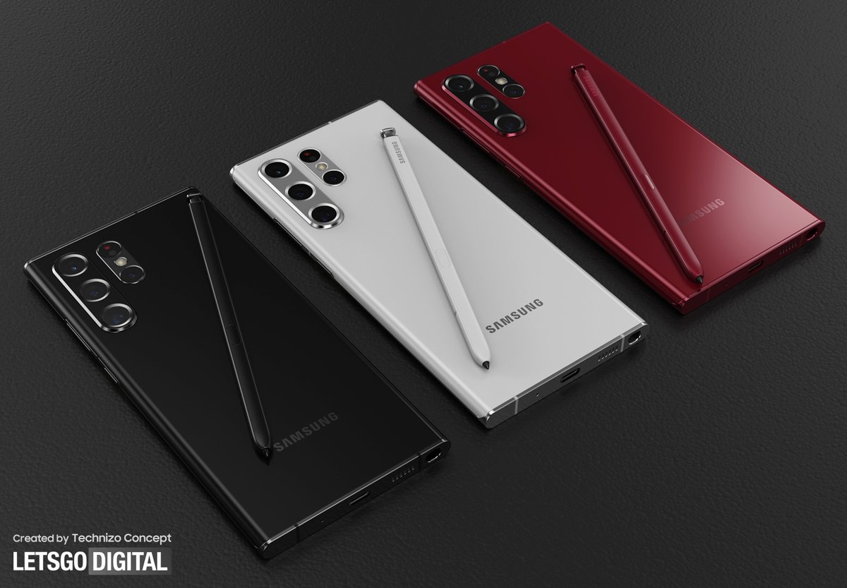 letsgodigitalNL's tweet photo. Samsung Galaxy S22 Ultra camera design update
https://t.co/qiGPPD7CHn

Expected in three colors : Black, White &amp; Burgundy Red.

Video animation in collaboration with @technizoconcept 
https://t.co/jegf7U5dBW

#Samsung #SamsungS22Ultra #GalaxyS22Ultra #S22Ultra #SamsungUnpacked https://t.co/evibEABCK1