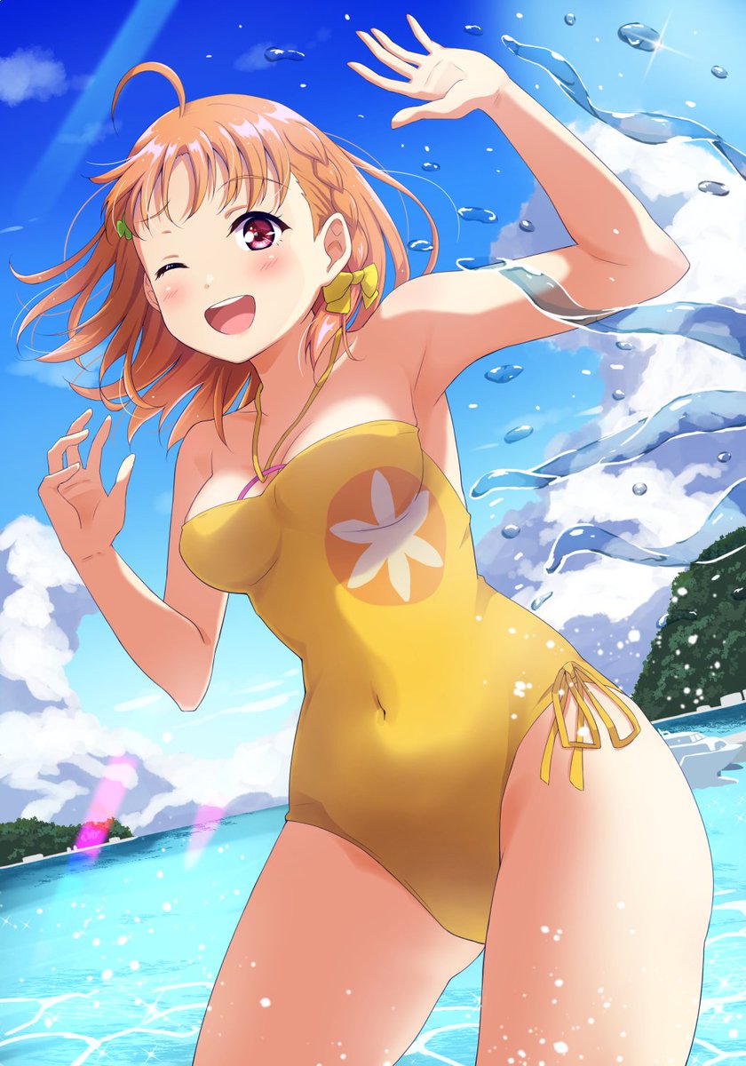 高咲侑 「#秋だけどまだ全然暑いので水着絵再掲してもいい 」|QY@僕ラブ「結女07」のイラスト