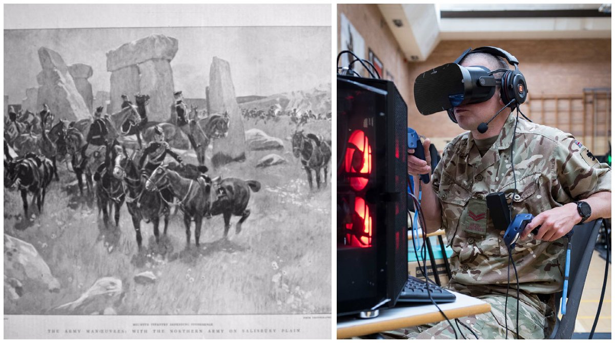 The focus of #AWE21 this year is collective training. 

We have taken a moment to compare collective training from 130 years ago, to what it is today. 

Read more: army.mod.uk/news-and-event… 

 #Innovation <a href="/BritishAWE/">Army Warfighting Experiment</a> <a href="/NAM_London/">National Army Museum</a> <a href="/I_W_M/">Imperial War Museums</a>