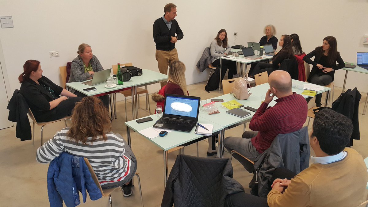 SusCoF's tweet photo. @zatilbulut Session 2 of the Day 2 in LTT in Vienna. Working groups are studying in the small workshop on how to use outputs of the project effectively. @ulusalajans https://t.co/Et356icAHZ