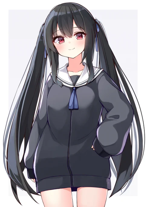 黒髪ツインテちゃん 