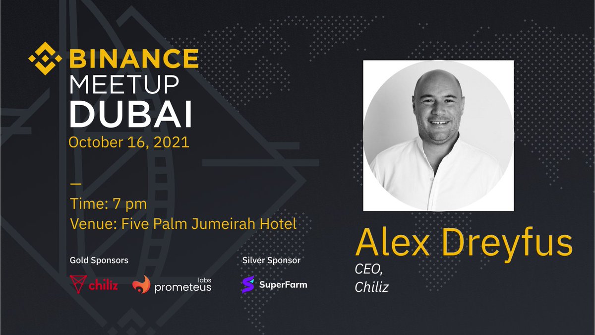 BinanceArabic's tweet photo. 🔶Introducing our first sponsor for the Binance 
 Dubai meet-up event @Chiliz.

🔶Keynote speaker: Alex Dreyfus @alex_dreyfus  - @Chiliz CEO

🔶Time: 16/10 - 7PM GMT+4

🔶Topic: Fan Tokens - how sports and crypto became mainstream.

Don't forget to follow the event on our Youtube https://t.co/mCqkMKgY5q