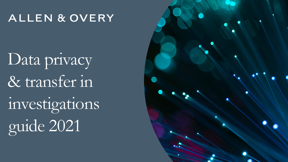 AllenOvery's tweet photo. Our investigations and #dataprivacy experts have again joined forces with Global Investigations Review on the annual “Data Privacy &amp; Transfer in Investigations” publication. https://t.co/3Ipi0wUZje https://t.co/d6CkIKMQnY