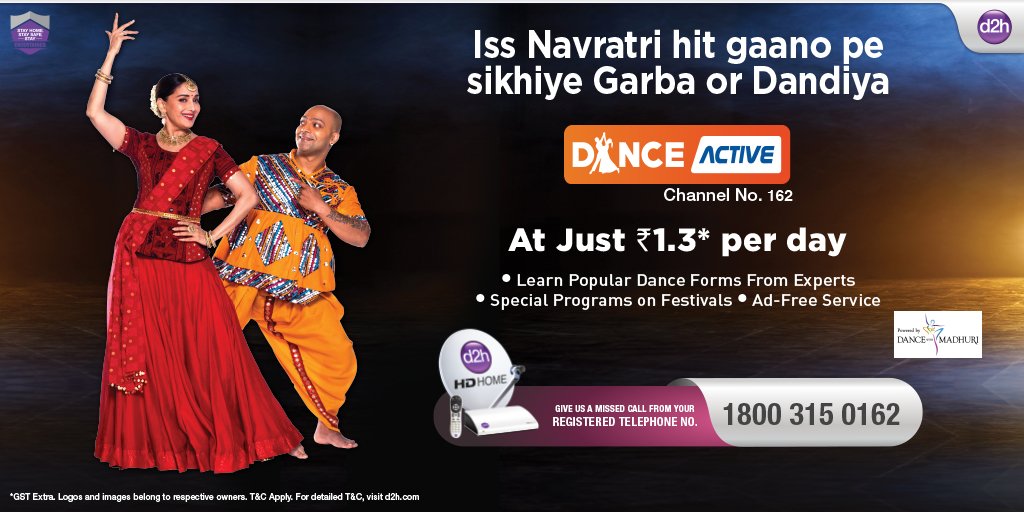 vzyindia's tweet photo. Learn different Garba moves this Navratri with #DanceActive. To activate this service, visit: https://t.co/iZNFpvU9vR.
.
#d2h #AlagHiView #Entertainment #Dance #Navratri https://t.co/voCrTi51ty
