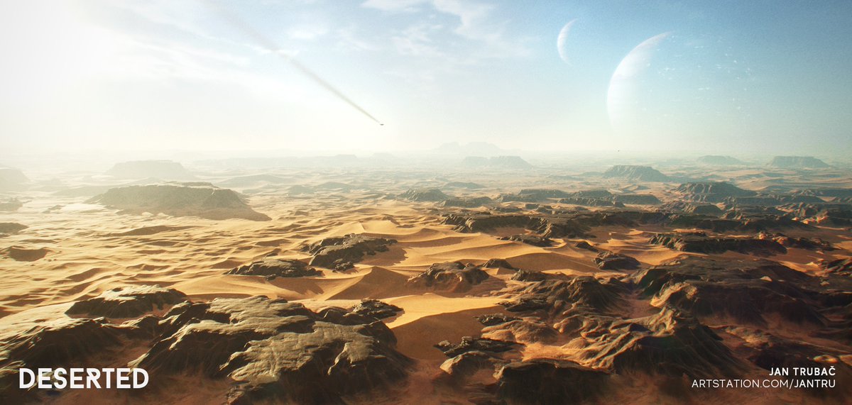 jantru3D's tweet photo. Hey, it's #PortfolioDay ! 
I'm Jan, a VFX artist, and I just released my first #realtime CGI #shortfilm - Deserted! 🏜️ 😃

🎞️ https://t.co/E1q7nYnJ92
🎨 My portfolio on @ArtStationHQ: https://t.co/PXPXKKBPEl https://t.co/Ya6NvPBBNT