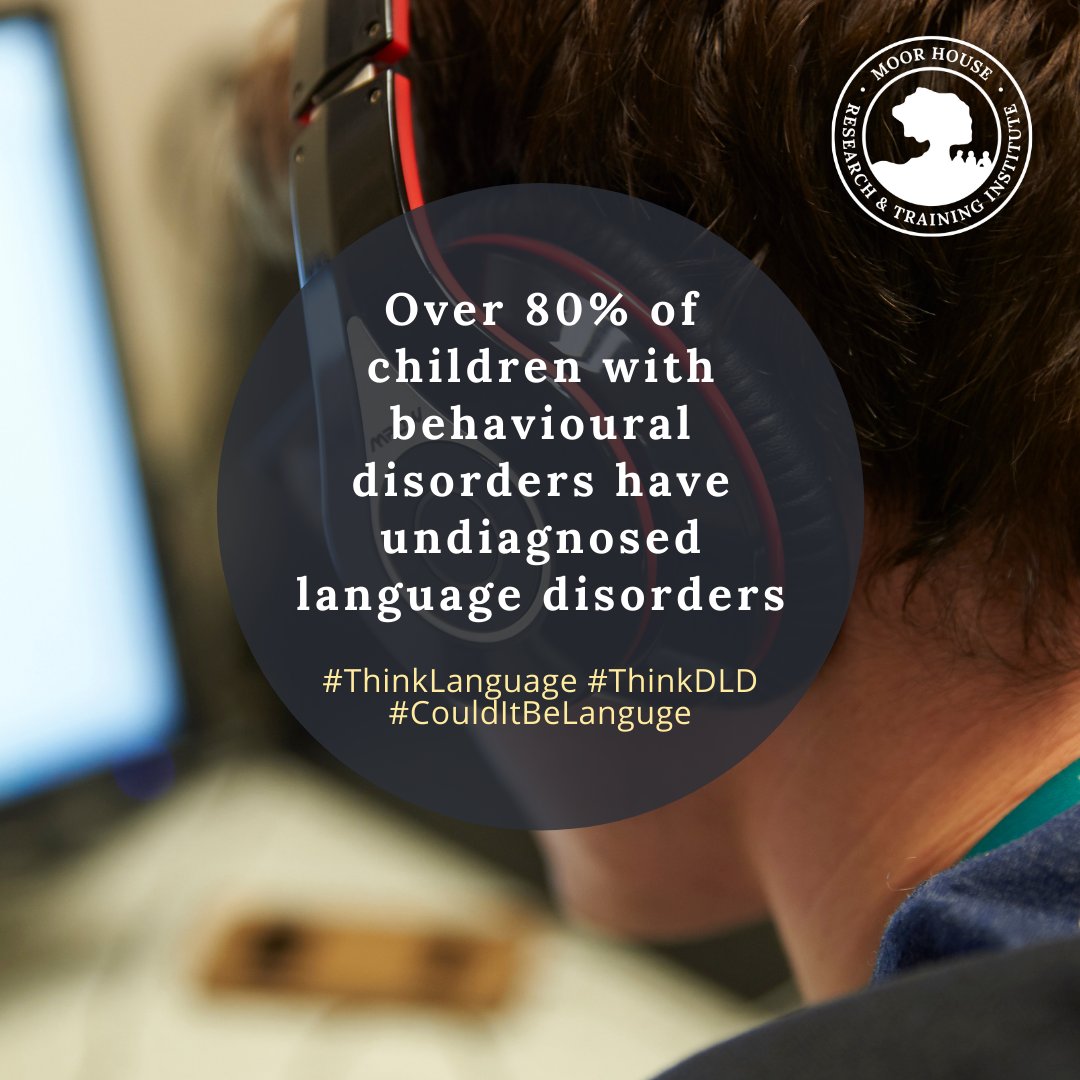 ℹ️ DLD Fact: Over 80% of children with behavioural disorders have undiagnosed language disorders #DevLangDis #ThinkLanguage #ThinkDLD #CouldItBeLanguage