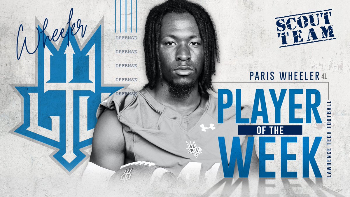 LTU_FB's tweet photo. 🔱Big shout out to our Scout Team Players of the Week:
🔵Emanuel Hall - Special Teams
⚪️Zackri Jacobs - Offense
🔵Paris Wheeler - Defense https://t.co/m3BV4YK3g1