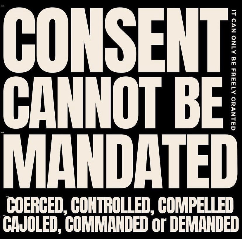 It’s heart breaking how many people have been coerced against their will to take an injection not even remotely safe or effective. No matter how many times we are threatened, we will never comply. #NoMandates #StandTogether