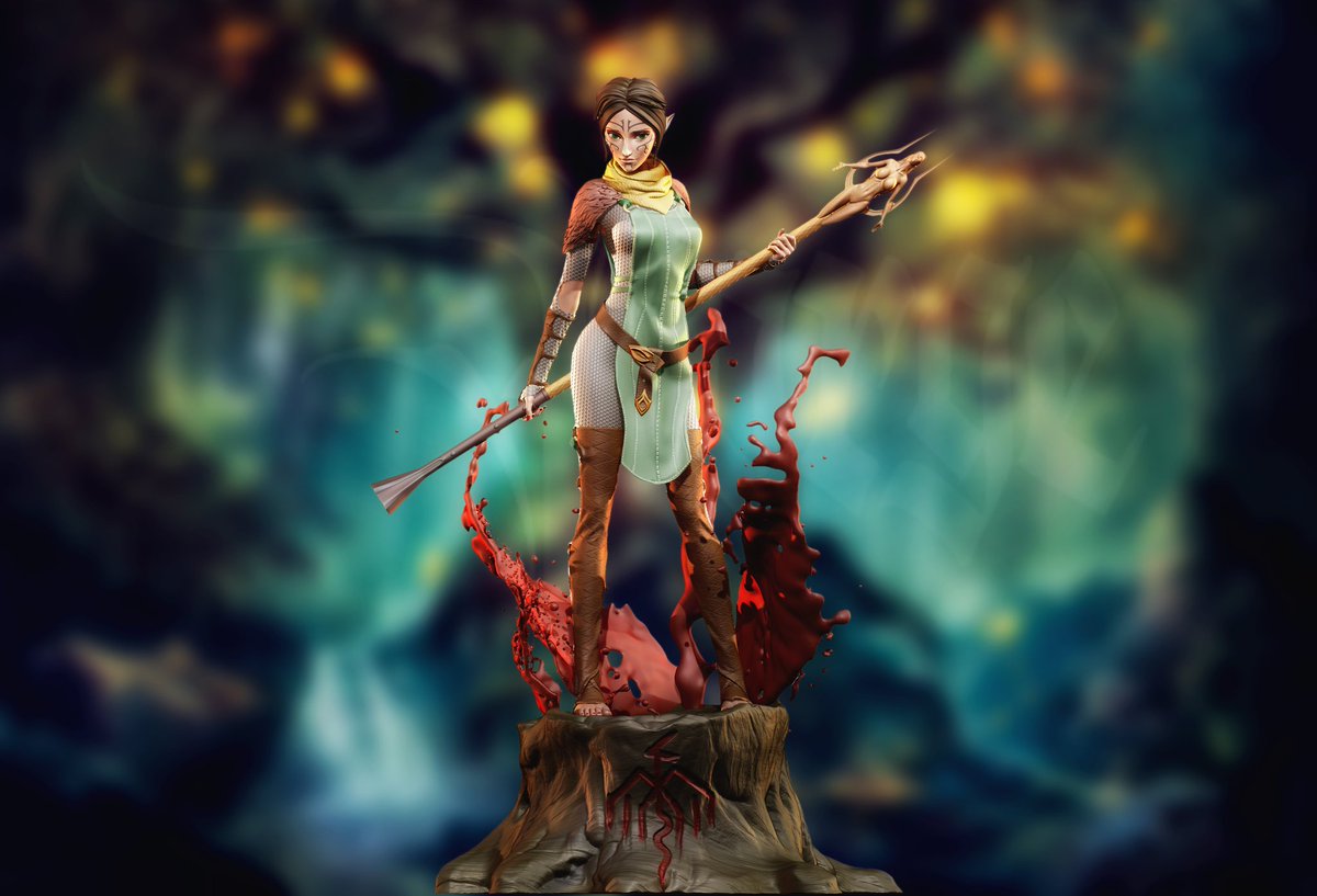 ForgeGabi's tweet photo. We just made Merrill model!
Right now it's preparing for print. It's gonna be fantastic! Thank you all for inspiration and support❤️

And blood magic. Blood magic everywhere...
#dragonage @BioMarkDarrah #bioware   #elf #3Dprinting #zbrush https://t.co/saIuKeif7n