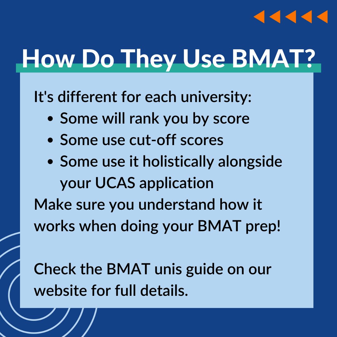 Do you know which Med Schools require BMAT, and how they'll use your score when shortlisting for interviews?
👀  Make sure you're up-to-date with our #BMAT unis guide
buff.ly/2YznDra