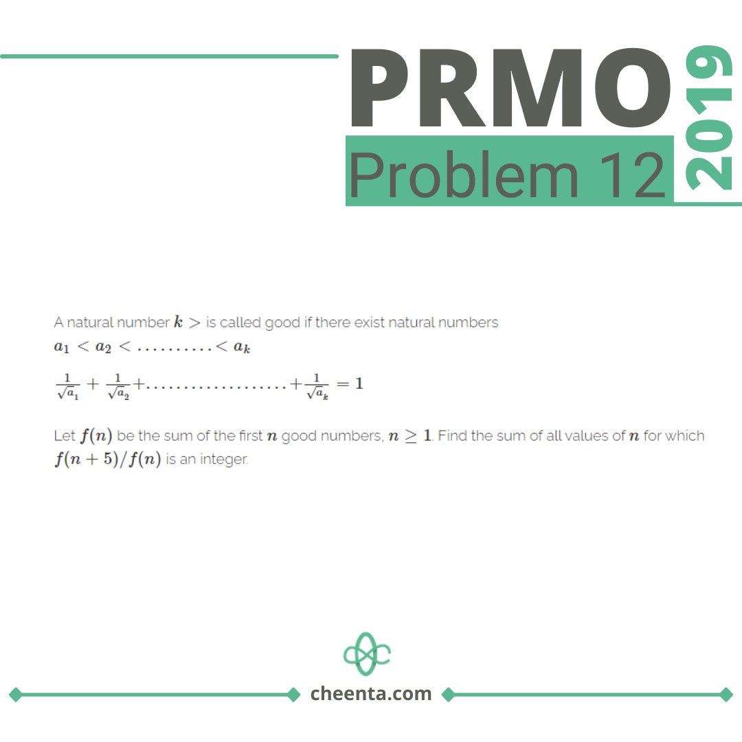 CheentaMath's tweet photo. Try this problem for IOQM 2022!
Check your approach here: https://t.co/oVzp5SpDG9
#prmo #matholympiad #ioqm2022 #cheenta https://t.co/wc3OKVTV2c