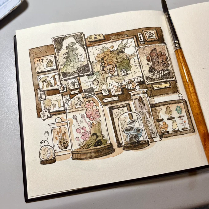 Inktober day12: collections from a mysterious world 