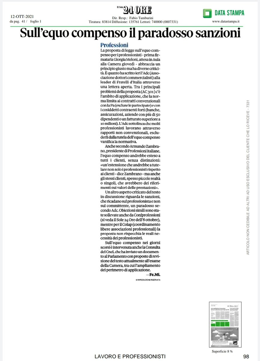 La tutela del professionista ordinistico non passa dal giogo della deontologia.