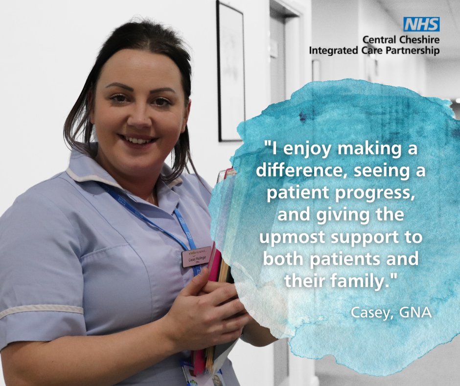 Casey works in the community and encourages anyone interested in caring for others to become a General Nursing Assistant (GNA). 

Register your interest for our GNA careers event taking place on Friday 15 October, by clicking the link below.

eventbrite.co.uk/e/181905152207