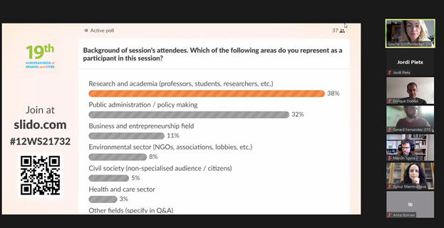 Now ongoing #HealthThroughNature session at #EURegionsWeek with a diverse audience engaged. "Empowering wellbeing and health through #nature"