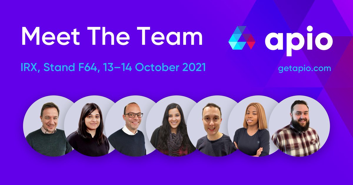 _apio's tweet photo. Meet the Apio team at Stand F64 at #irx21 (@etailexpo) tomorrow: @mslocock  and @SzabolcsBan, our developers @tomearly2 &amp; @xan_ik and our commercial team @RabiaQr, @lena_grosse and @ImFastTom!
👉 https://t.co/nanVfLYqcm https://t.co/856j2QZMZm