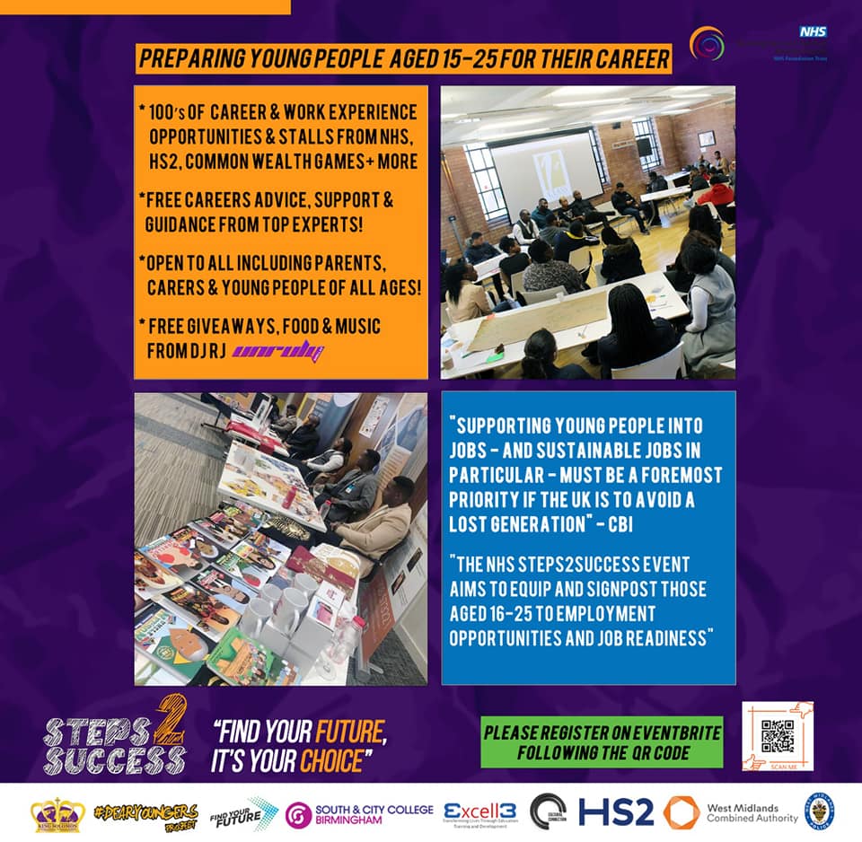 TheUffculme's tweet photo. The jobs opportunity fair will take place on Wednesday 27th October 11 – 4pm @ King Solomon International Business School Lord Street, Birmingham, B7 4AA 9-10.30 set up for Free stalls #steps2success @bsmhft #jobs https://t.co/HkX5ks6xft