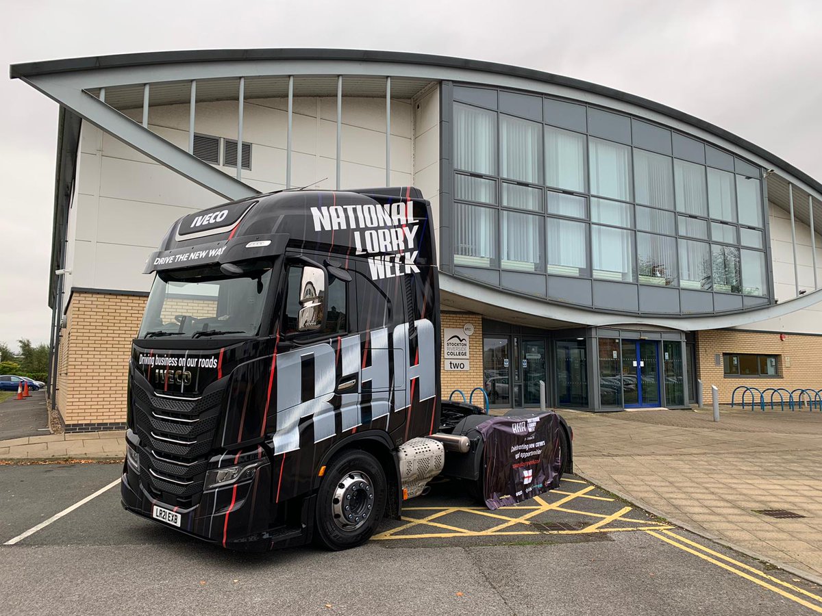 RHANews's tweet photo. We're parked up and ready to go at @srcinfo this morning where we'll be talking to students about the range of career opportunities available in logistics. #NationalLorryWeek https://t.co/qpcEPp6AZT