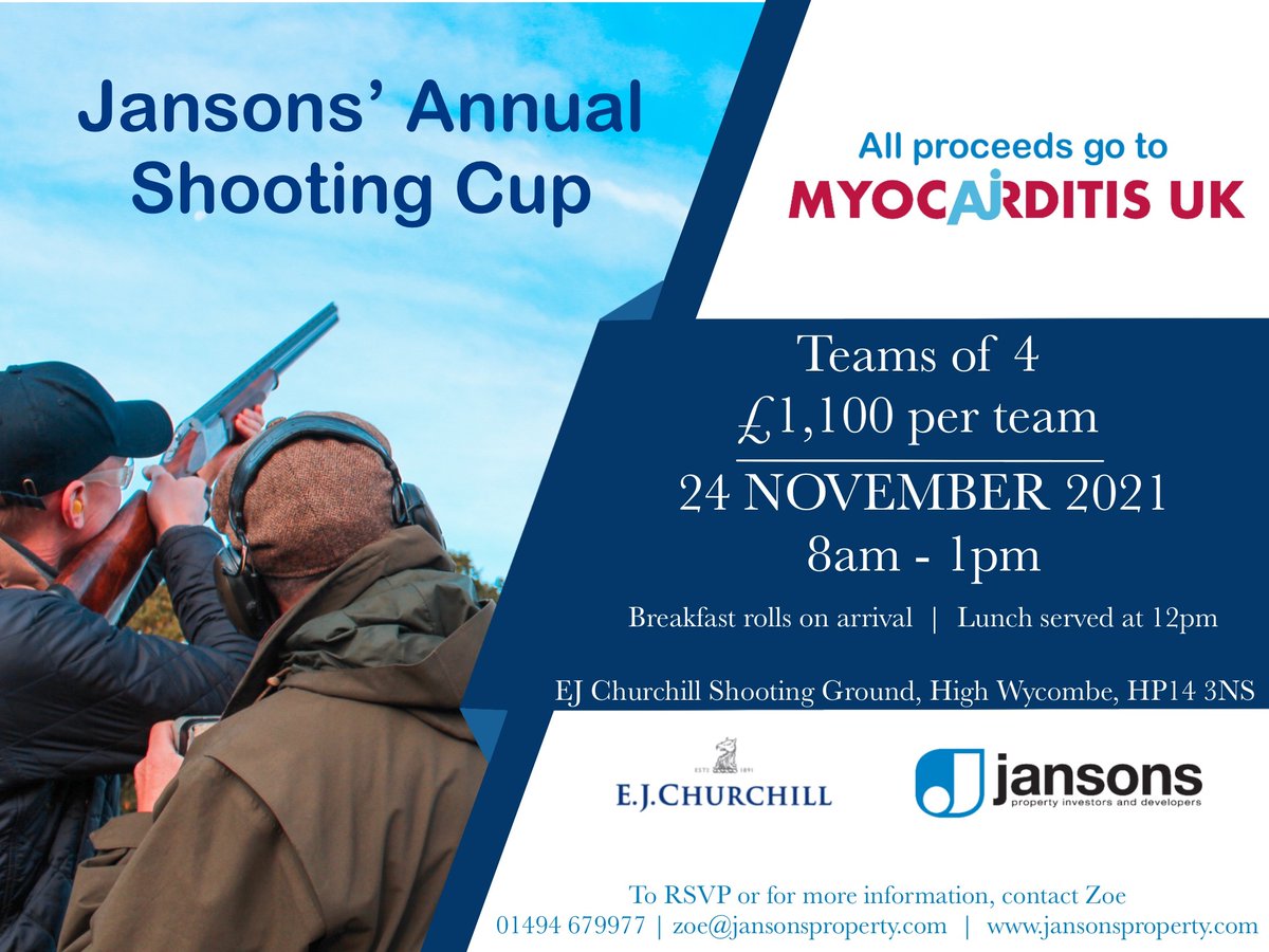 The countdown for our annual #shooting cup has begun, and we can't wait to see you competing for this year's 🏆

With all proceeds going to our #charity, 
<a href="/AJ_Fund_/">AJ Myocarditis UK</a>, get ready to hit some targets and have a fun day!

More info on how you can join us 👇

 #event #fundraising
