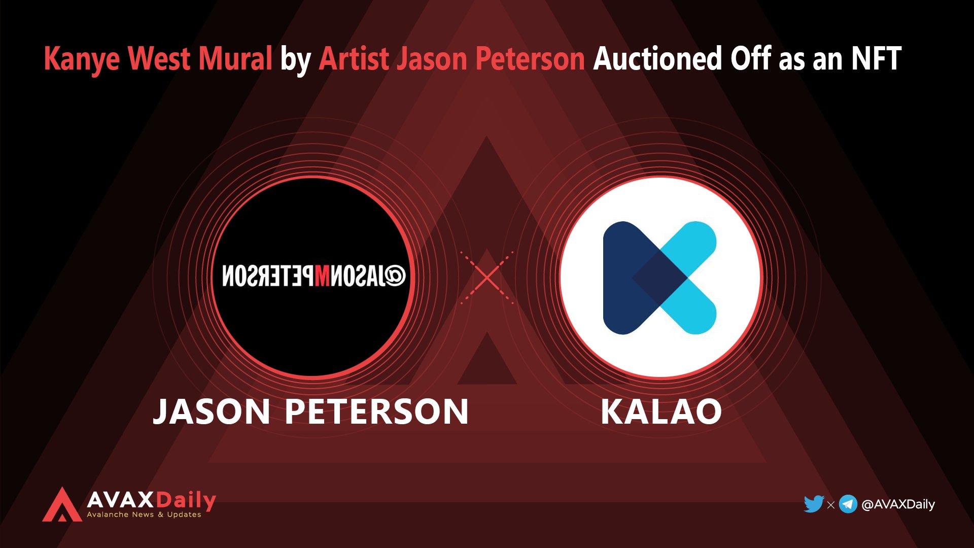 AVAX Daily 🔺 on Twitter: "🔥Kanye West Mural by @Jasonmpeterson Auctioned  Off as an #NFT ⭐The auctioned is held on Yeah Probably Nothing which was  developed by Peterson in conjunction with @GetKalao