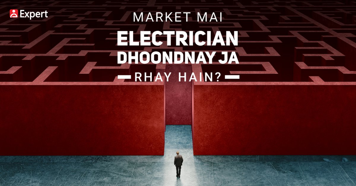 expertpakistan's tweet photo. Is Khwaari sy Jan churayain, 
Ghar baithay Electrician Book krwayain!
#BookanExpert #ExpertApp #Electrician #NCOC #CelebrateDiversity #KuchAchahoJaye https://t.co/l5qM8VkSln
