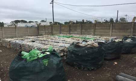 Petco_Official's tweet photo. Sirajo Recycling is a youth-owned buy-back centre in Adelaide (EC). They employ 5 people. This year, we sponsored them with 50 bulk bags &amp; in partnership with Coca-Cola Beverages South Africa, we supported the centre with Covid relief funds &amp; a 4m branded trailer. @environmentza https://t.co/kxWL2Kcvph