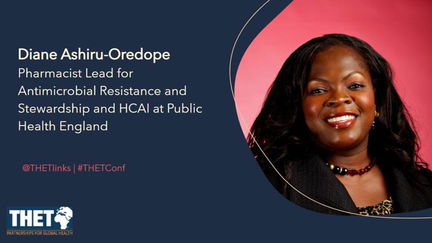 THETlinks's tweet photo. Next up is @DRDianeAshiru examining the challenges posed by antimicrobial resistance and the innovative work being done to tackle it. #AMR #CwPAMS 

#THETConf #PowerOfPartnership https://t.co/JOvEbXxmIQ