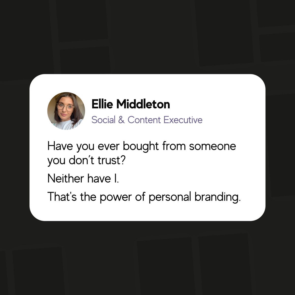 officialkurogo's tweet image. Have you ever bought from someone you don’t trust?

Neither have I.

That&apos;s the power of personal branding.