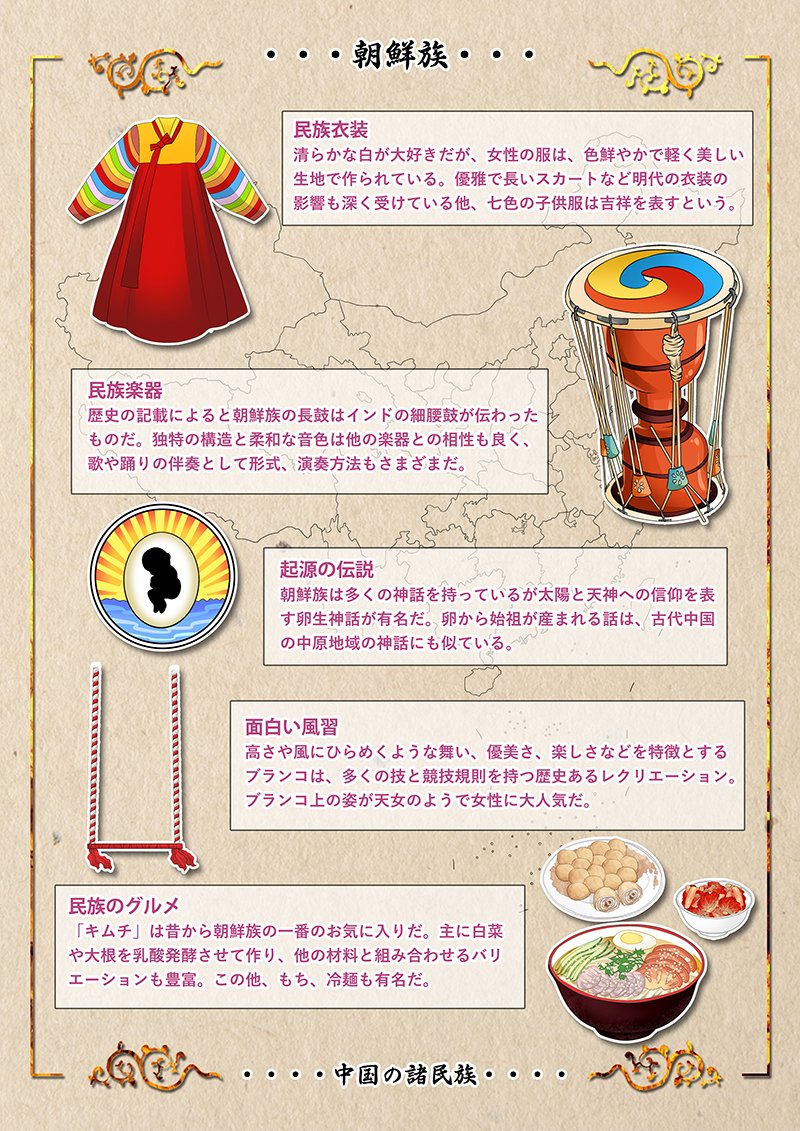 中国漫画館 中国民族娘 第30弾はヤオ族です 髪飾りは布を重ねて高さ30センチになるものや 反り返った板をつけた角のようなものまでさまざま 女性が用いた表音文字 女書 は詩歌などを書くのに使われ その文化は今も保存されています