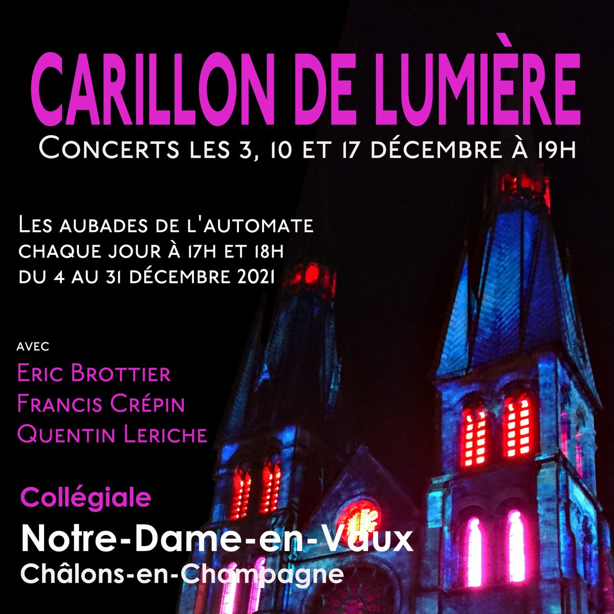 MSVChalons's tweet image. Le Carillon de Lumière est de retour à Châlons-en-Champagne !