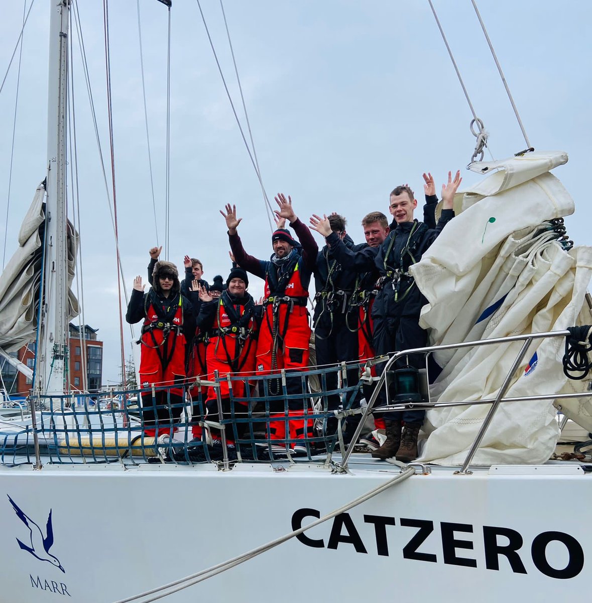 CatZeroOfficial's tweet photo. Now THIS is the final long sail of the season, with the Marr sail being the last day sail of 2021! YFF and CLLD participants from across the #Humber brave the cooler temps as they head for the Isle of Wight today. Keep wrapped up, guys!

#Sailing #Sail #CatZeroProgrammea https://t.co/yhraUViv4W