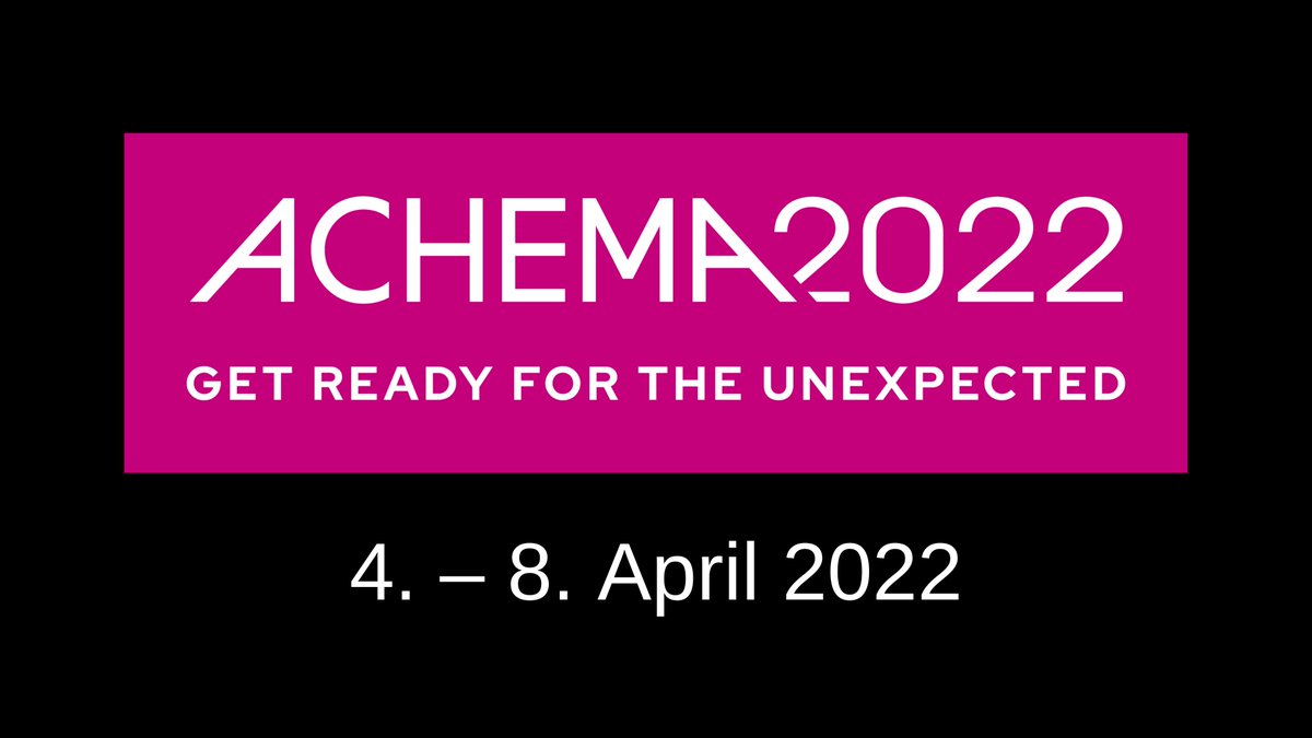 DECHEMA's tweet image. Nach der #ACHEMApulse – dem wegweisenden Digitalevent der #Prozessindustrie – meldet sich die #ACHEMA22 zurück in Frankfurt: Vom 4. bis zum 8. April 2022 ist das Frankfurter Messegelände erneut Treffpunkt der weltweiten Prozessindustrie: ow.ly/YjHO50GpP3b