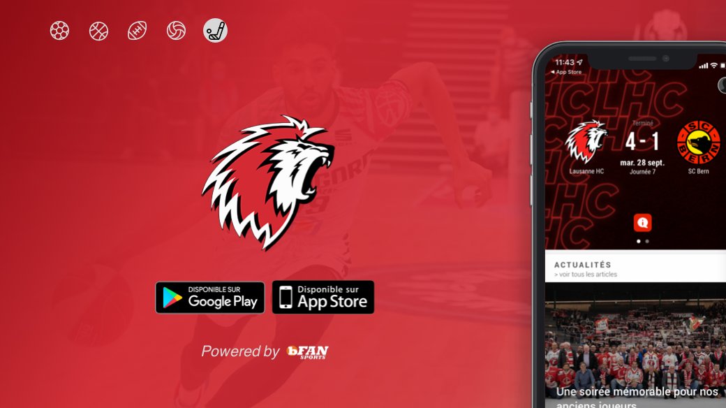 bFAN Sports chausse les patins avec <a href="/lausannehc/">Lausanne Hockey Club</a>, évoluant dans le championnat de Hockey le plus haut en Suisse, la National League !  
👉 Application disponible sur Google play et App store. : onelink.to/5e2mez

#app #fanengagement #fanexperience #hockeysurglace