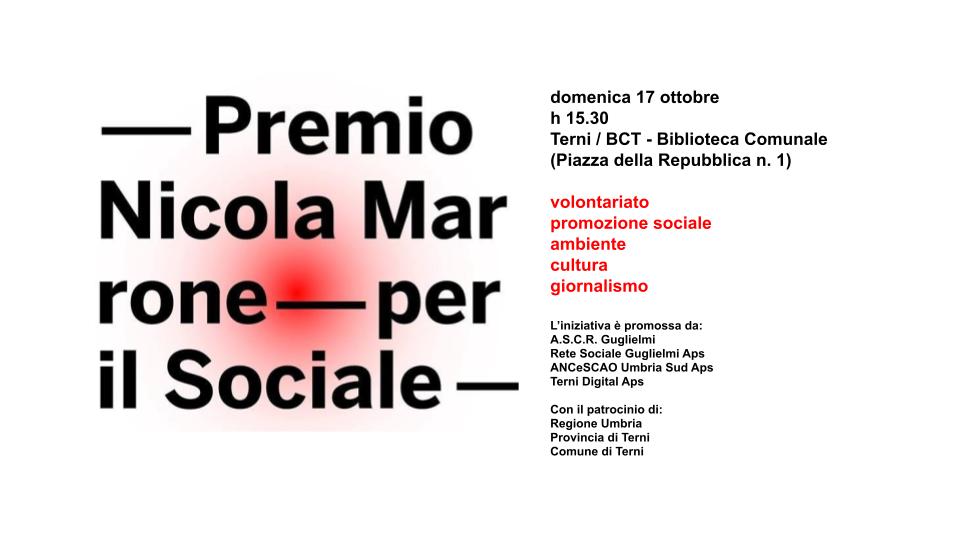 CSGuglielmi's tweet photo. Guglielmi Social News - Premio Nicola Marrone per il Sociale 2021 - https://t.co/3ixO6stsgR https://t.co/UJepyv7XIs