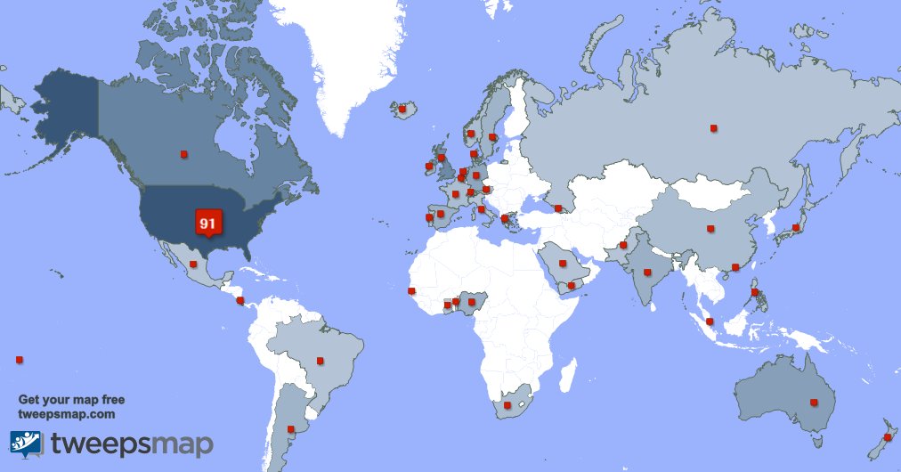 I have 2 new followers from Spain last week. See tweepsmap.com/!NurseBotez